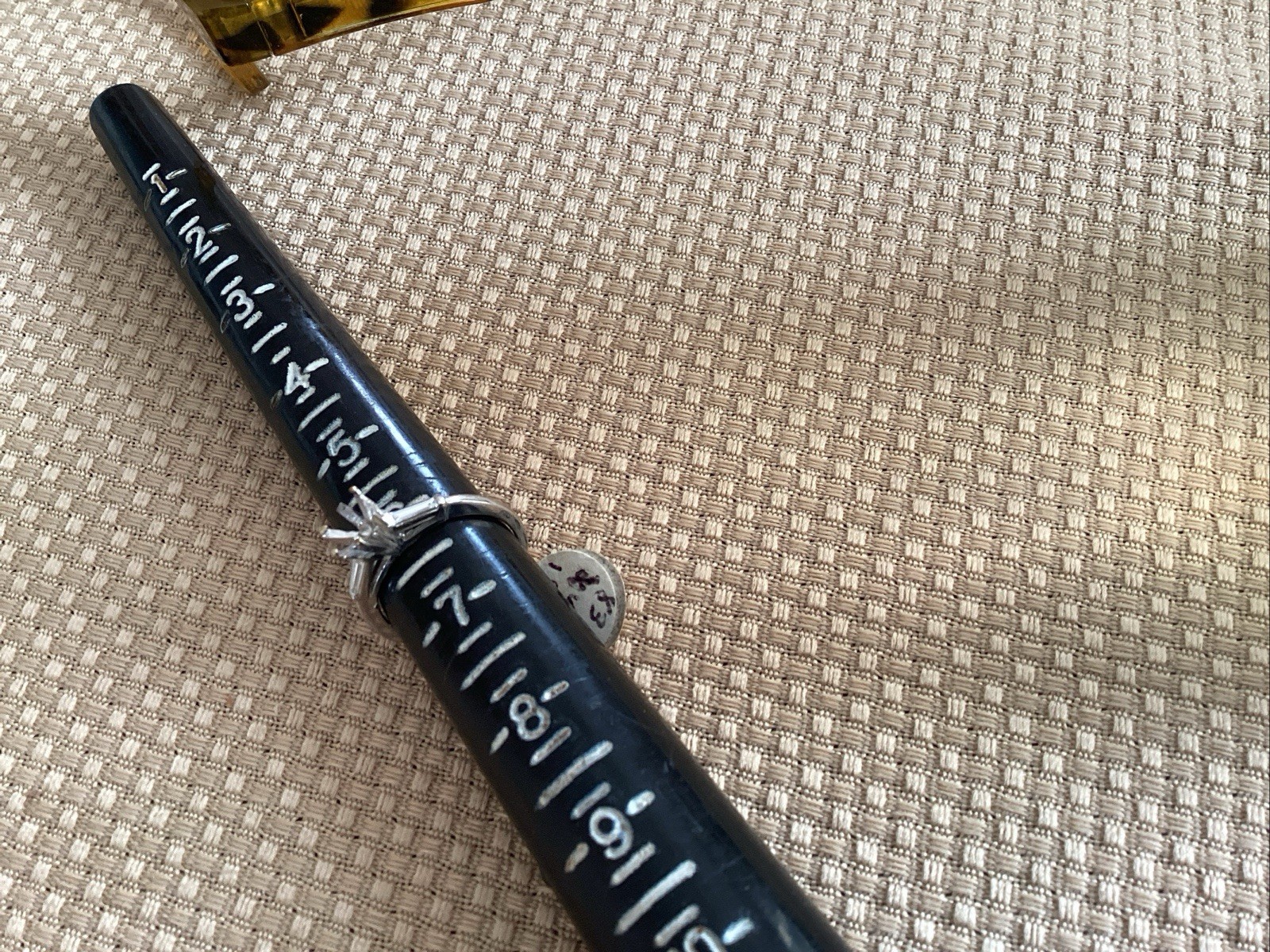 Platinum Diamond Ring With Two Side Baguettes - image 13