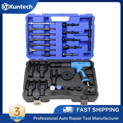 #ad 27PCS Air Hammer Kit 2500 BPM Pneumatic Hammers Chisels Set w Carry Case amp; Glove $139.99