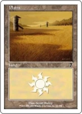 7th Edition Plains (341) - Foil x1 Moderate Play, English Magic Mtg M:tG