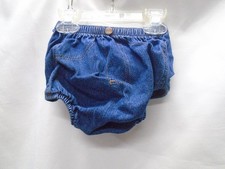 Wrangler Denim Blue Baby Diaper Cover Shorts Bloomers 3