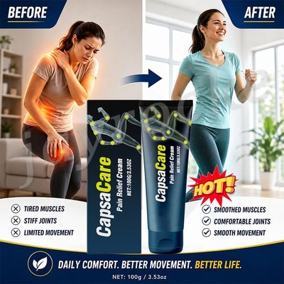 CapsaCare Neuropathy Massage Cream   Soothing Nerve Pain Relief 100g