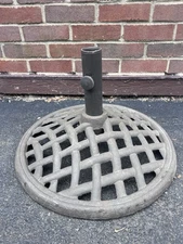 20” 27lb Round Umbrella Base Heavy Duty Stand Patio Outdoor Cast Iron Base