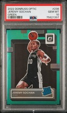 PSA 10 : 2022 Donruss Optic Jeremy Sochan True Green Rated Rookie Card RC /5