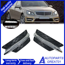 Daytime Running Light Fog Lamp Drl Led Pair Fits Benz W204 C-class 2013-2014