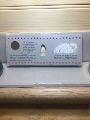 Indian Head Penny With Retrieved Yankee Bullet Civil War