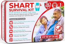 Funny Shart Survival Kit by . Ultimate Poop Prank Gag Gift Set Contains Wet Wipe