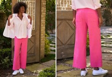 Frank  Eileen 328 Wexford Italian Performance Linen Pant in French Rose; 4