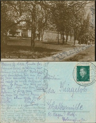Ansichtskarte Horn-Bad Meinberg Promenade am Kurhaus Zum Stern 1929