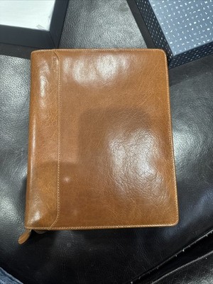 Filofax Lockwood A5 Organizer deluxe New.  Full Grain Buffalo Leather Cognac