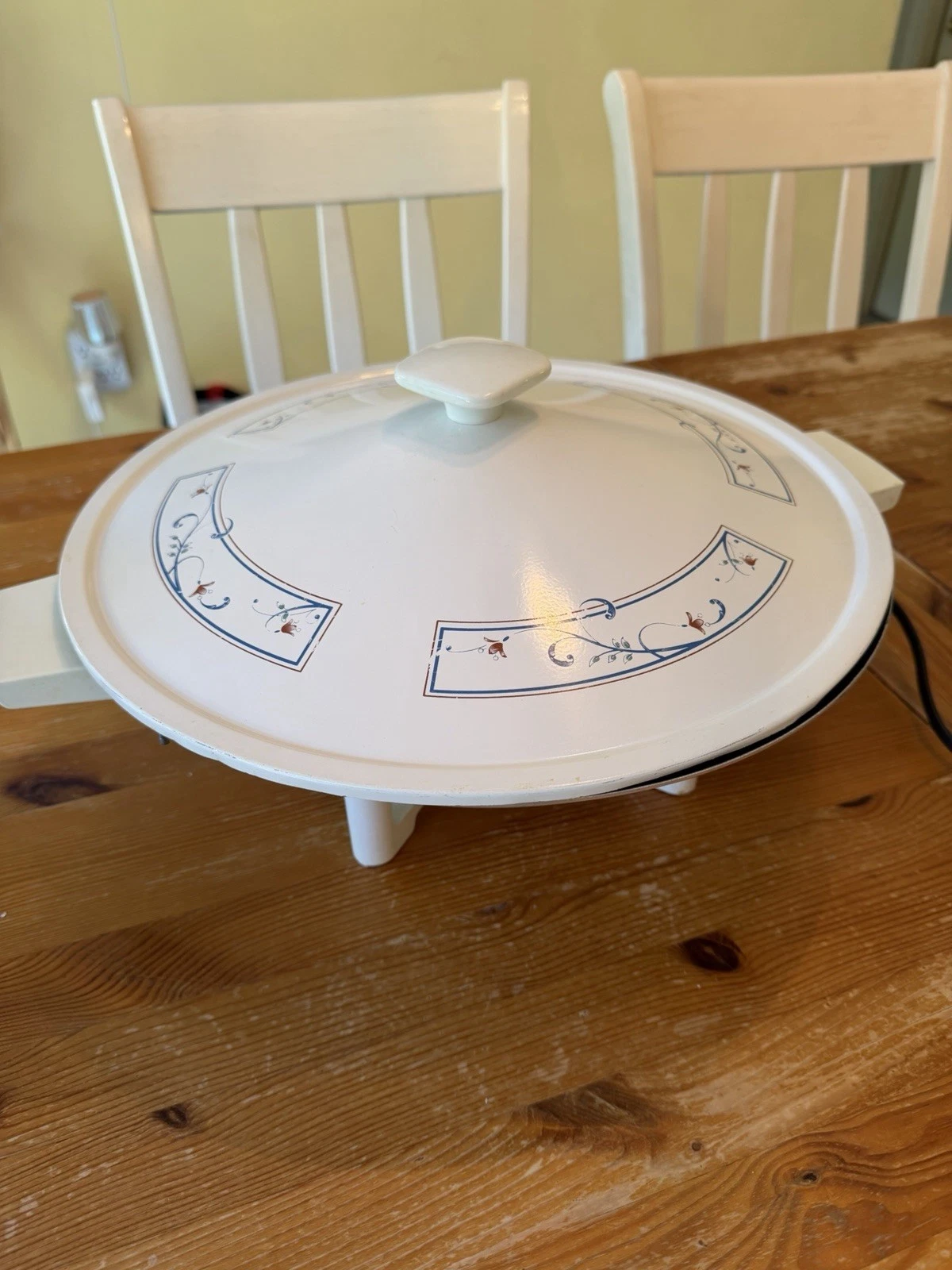 Vintage Mikasa Annette West Bend Electric Wok Lid Rack Thermostat Tested