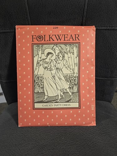 Vintage Folkwear Costume Pattern No. 220 Garden Party Dress Early 1900s 