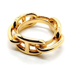 NO TARIFF Hermes Scarf Ring Gold  3283627