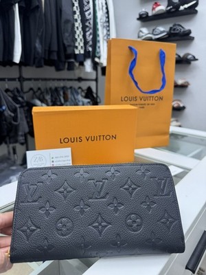 Louis Vuitton Sarah Wallet Monogram Empreinte Black Leather Envelope