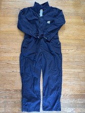 Carhartt FR Coveralls Mens 46 Navy Blue Flame-Resistant HRC-2 ATPV Rating 11