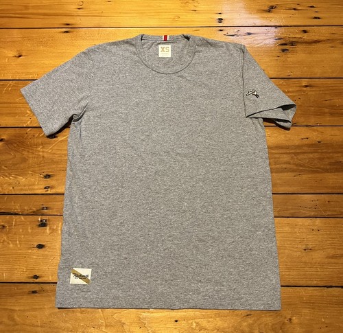 Tracksmith Shirt Mens Size XS Gray Running Harrier Tee Cotton Rayon Blend 88/12