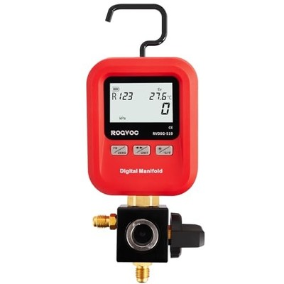 Single Manifold Gauge, HVAC Refrigerants AC Gauges Pressure Gauge for Digital