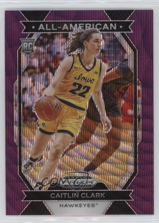 2024 Prizm Draft Picks All-American Purple Wave Caitlin Clark #23 Rookie RC 0q5