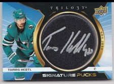 2023-24 Upper Deck Trilogy Signature Pucks Autograph Tomas Hertl Auto San Jose