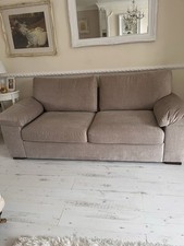 Velour Large 2 Seater Sofa Mink Colour Great Condition No Marks