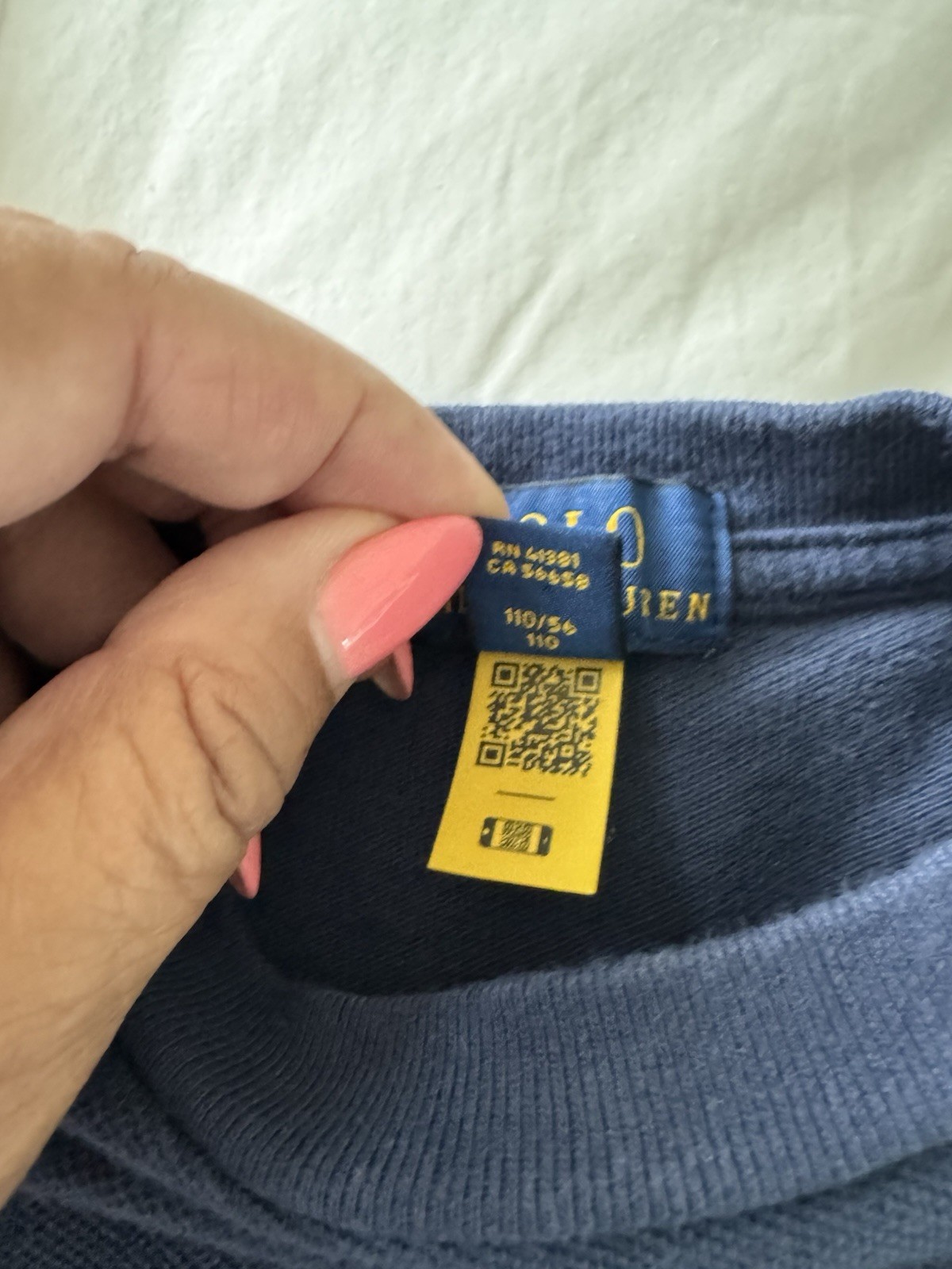 Polo Pony maglietta in rete di cotone taglia 4T blu navy