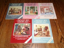 Miniatures Showcase Magazine Lot of 5 Complete Year 1987 Dollhouse Furniture