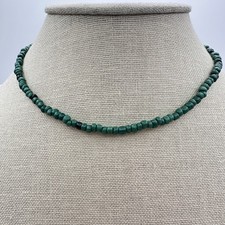Vintage 90s Green Seed Bead Lot 3 Layering Necklaces Women's Jewelry