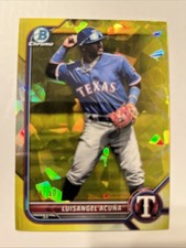 LUISANGEL ACUNA /50 YELLOW SAPPHIRE 2022 BOWMAN CHROME PROSPECT RANGERS METS