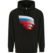 Gekräuselter Russlandflagge Russischer Tag Fußball Herren 80% Baumwolle Hoodie