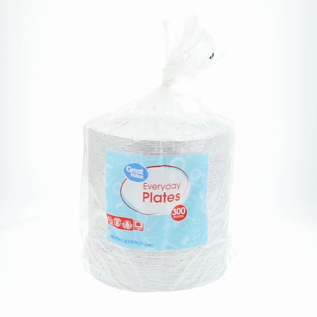 "Great Value Disposable Paper Plates, 8.5"", 300 Count "