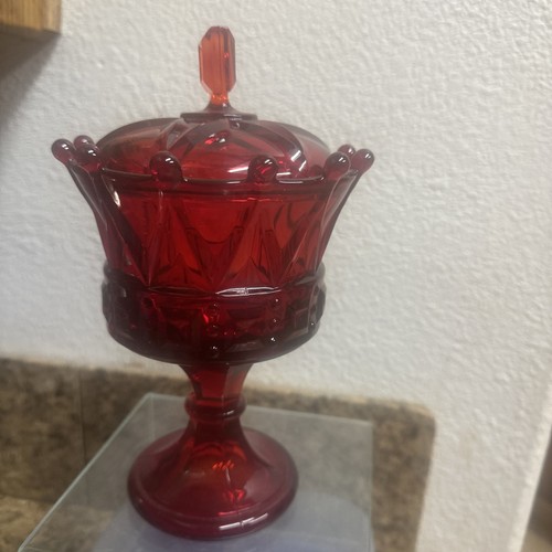 Vetro Fostoria Vintage Collezione Corona Windsor Vetro Calice Rosso Rubino - Foto 2 di 11