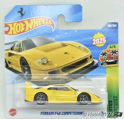 HOT WHEELS FERRARI F40 COMPETIZIONE - EXOTICS - 4/5🔥2025🔥198/250 - - Photo 1/4