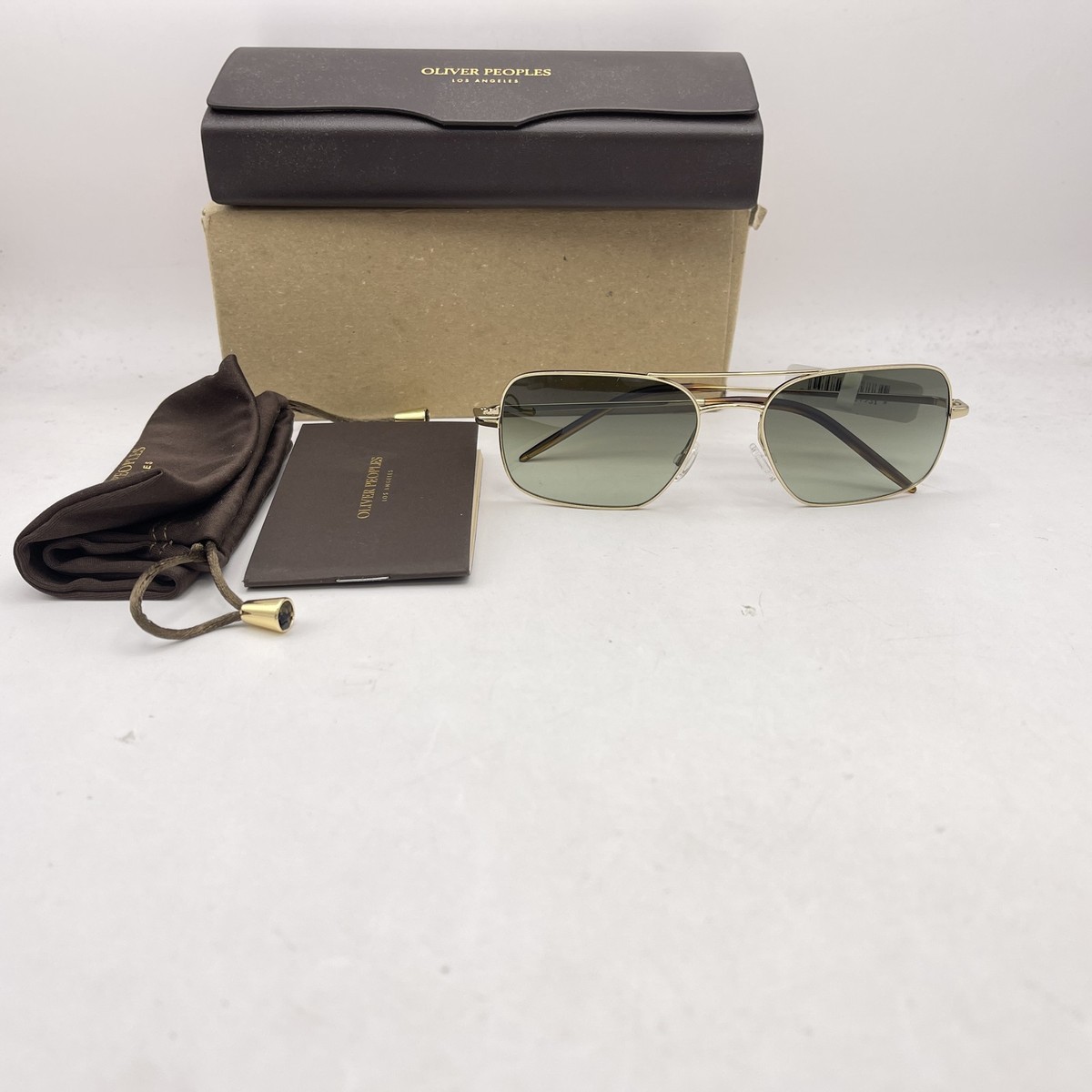 Oliver Peoples Victory II Thin Metal Aviator Gradient Sunglasses