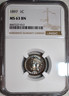 NGC MS-63 BN 1897 Indian Head Cent, Attractively Toned specimen. Philadelphia Indian Head