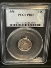 1956 Proof Roosevelt SILVER Dime PCGS PF67