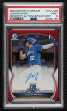 2023 Bowman Chrome Prospect Red Refractor 2/5 Junior Marin PSA 9 MINT Auto 3q5