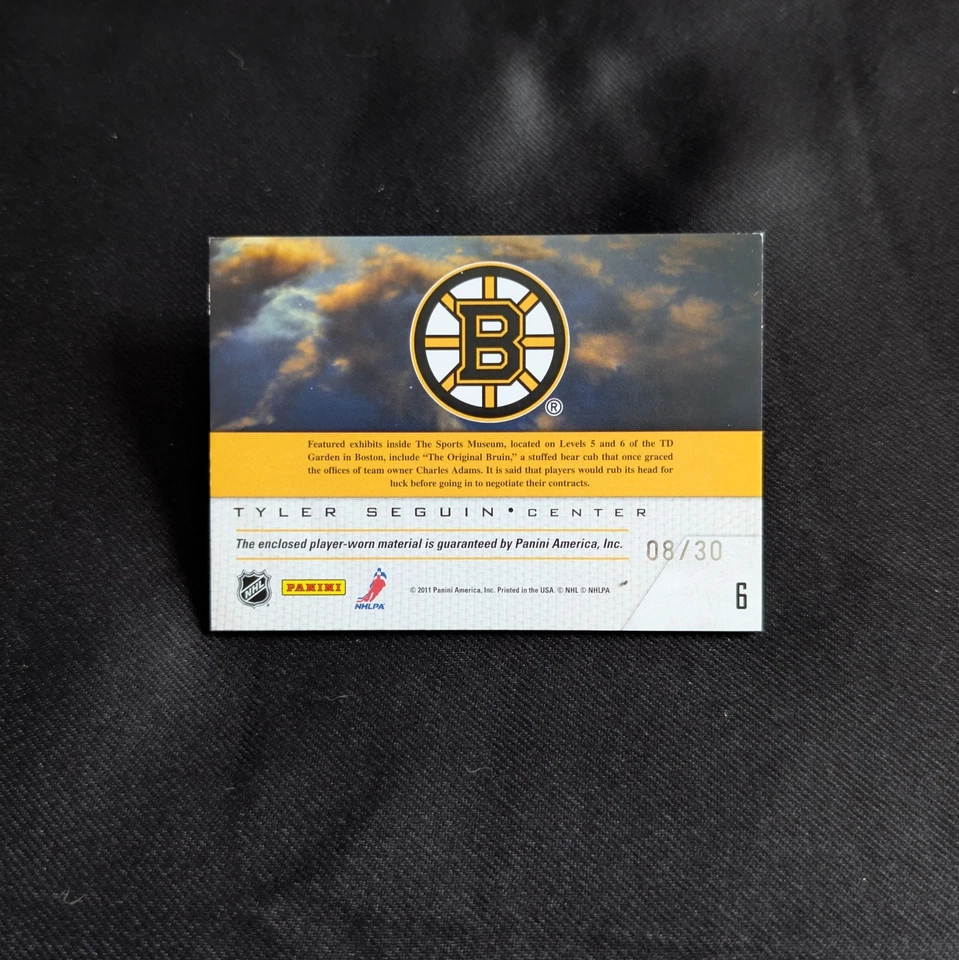 2011-12 Pinnacle - Game Night /30 Tyler Seguin Patch Materials #6 - Image 2 of 2