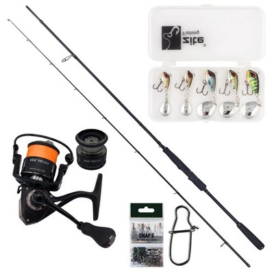 Inzite Pro Stick Barsch Starter-Set - Angelrute + Angelrolle & mehr Zite Fishing