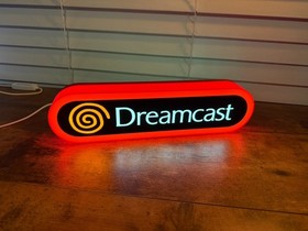 Dreamcast LED Sign - 12" Dimmable Retro Gaming Light - Wall or Desk - 5V USB