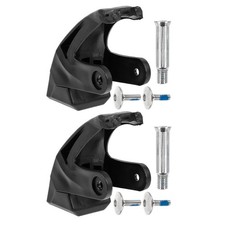 Roller Skate Brake Pads Black Rubber Iron Wear Resistant Replacement Stoppers