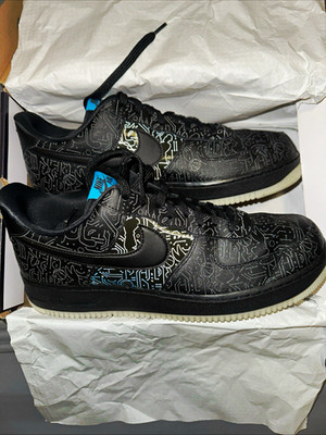 Nike Air Force 1 Low ''Space Jam'' Sneaker Schwarz Gr.47