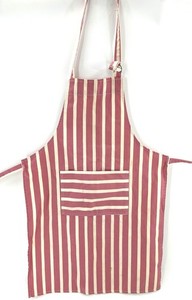 Vintage BASICS NOE DESIGNS Pink Striped Heavy Duty Apron