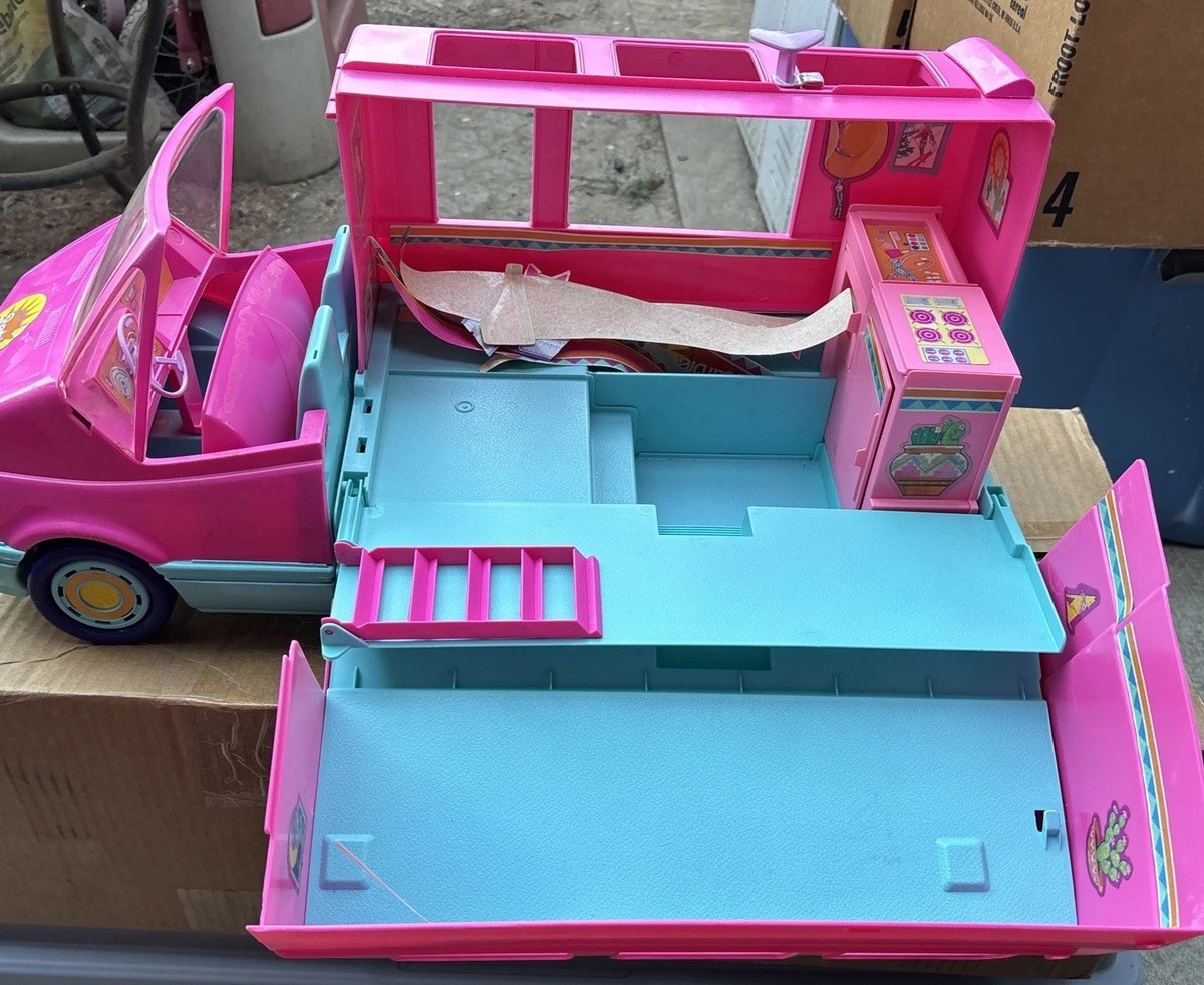 BARBIE MAGIC VAN Suncharm Western Motor Home Camping Car 💯 % COMPLET