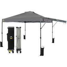Crown Shades 10 by 10 Foot Outdoor Pop Up Canopy Tent with Easy Setup Grey Used 