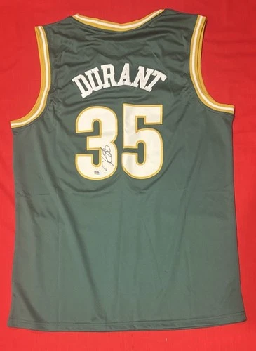 Kevin Durant Seattle Supersonics NBA Autographed Signed Custom Jersey PSA