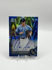 2022 BOWMAN CHROME #CPA-MA MASON AUER AUTOGRAPH Blue Raywave Auto /150 Tampa