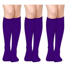 3 Pack Womens Knee High Socks for Women Knee Socks for One Size 3 Pack Purple