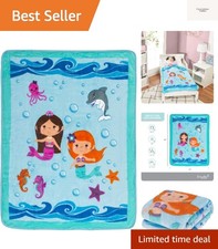 Toddler Throw Blanket - 30" by 40" - Mermaids Undersea Adventure - Super Soft...