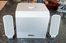 Dell A525 2.1 Speaker System Subwoofer and Two Satellite Speakers Working