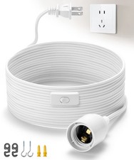 20Ft Extension Hanging Lantern Pendant Light Cord E26 Light Bulb Socket ,Switch