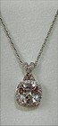 Kay Jewelers Sterling Silver Lab Created White “Cushion Cut” Sapphire Necklace — photo 1